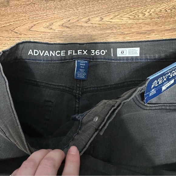 New Arizona Skinny Advance Flex 360 Stretch gray/black Jeans Mens Size 34x29 - Picture 5 of 10
